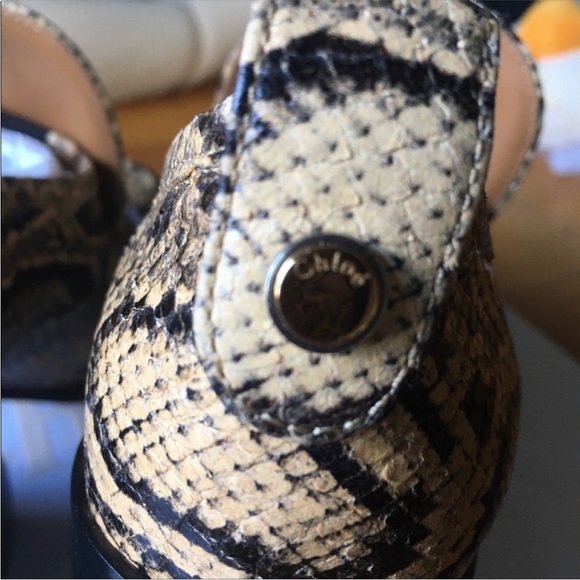 Chloé Adelie Python Loafers in Wheat Yellow 36 - Picture 6 of 11